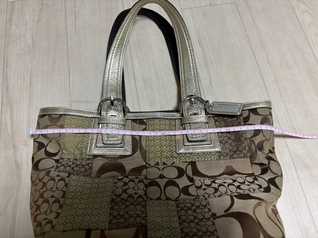 Coach Patchwork Tote Bag Brown A4 PC Compatible U… - image 8