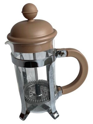 Bodum Kaffeebereiter French Press Kaffeepresse Glas Edelstahl Beige 40 cm