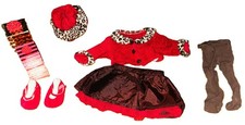 American Girl Bitty Baby 2005 Chocolate Cherry Set Hat, EUC