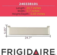 GENUINE Frigidaire 240338101 Refrigerator Door Bottom Shelf Bin, White