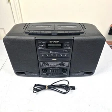 Sharp WQ-CH600 Portable CD Changer Stereo Partially Working Needs New Laser