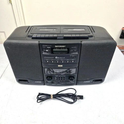 Sharp WQ-CH600 Portable CD Changer Stereo Partially Working Needs New Laser