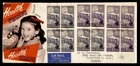 DR WHO 1954 NEW ZEALAND FDC HEALTH STAMP SEMI POST BLOCK COMBO M72198