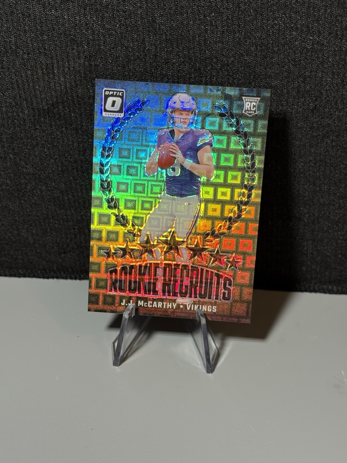 🟪🥶❄️JJ McCarthy Black Pandora Rookie Recruits /25! 2024 Panini Donruss Optic