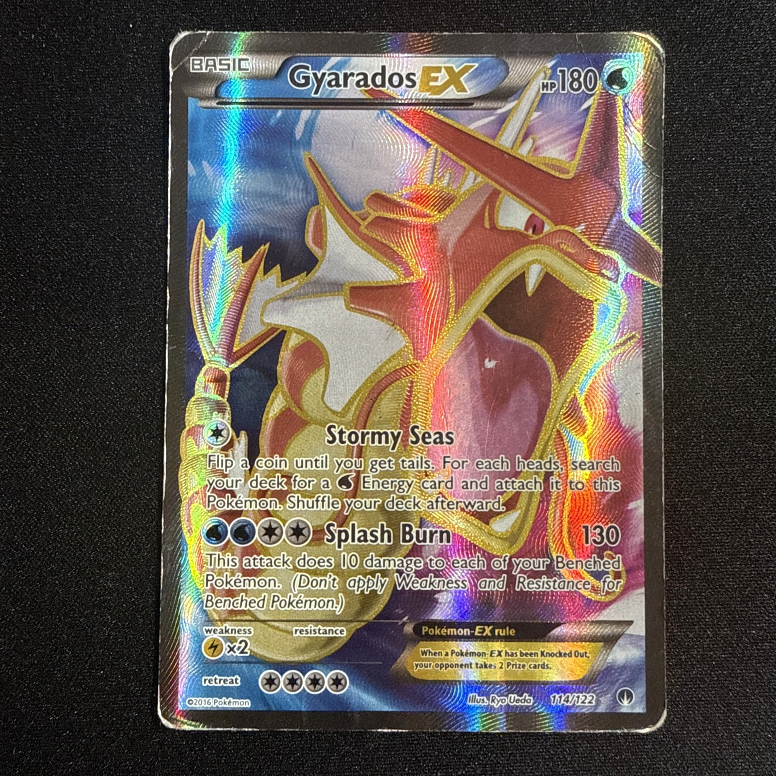 Pokémon Gyarados EX TCG Full Art Holo Card XY Breakpoint 2016 114/122