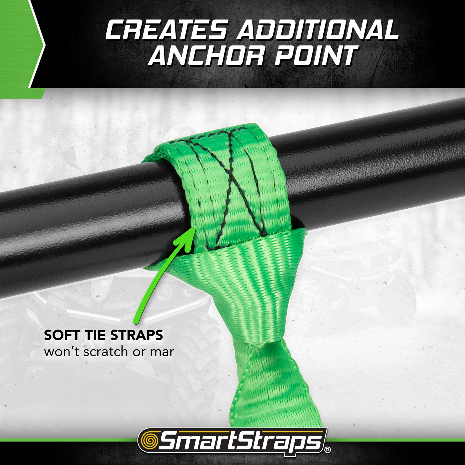 Smart Straps Soft Ties, 2-Pack, 18in.L, 500-Lb. Safe Work Load, Model# 111