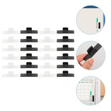 24 Pcs Plastic Pen Holder Clips Self Adhesive Pen Clamps for Whiteboard