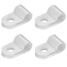 100PCS White Nylon R-Type Cable Clamp 5/8 Inch Cable Organizer Assortment Kit...