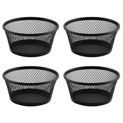 4pcs Mesh Paper Clip Container Paper Clip Schreibtisch Korb Haushaltsklammhalter