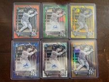 2025 Bowman Chrome - 1st Auto Stiven Marinez Green Rep /99, Blue Wave /150, Gold