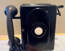 Automatic Electric Monophone Wall Phone Hand Crank made of metal Dates to 1910