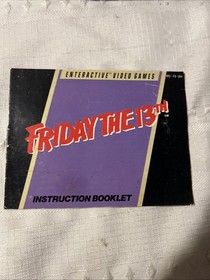Friday the 13th (Nintendo NES, 1989) & Manual Dust Sleeve Cleaned Tested