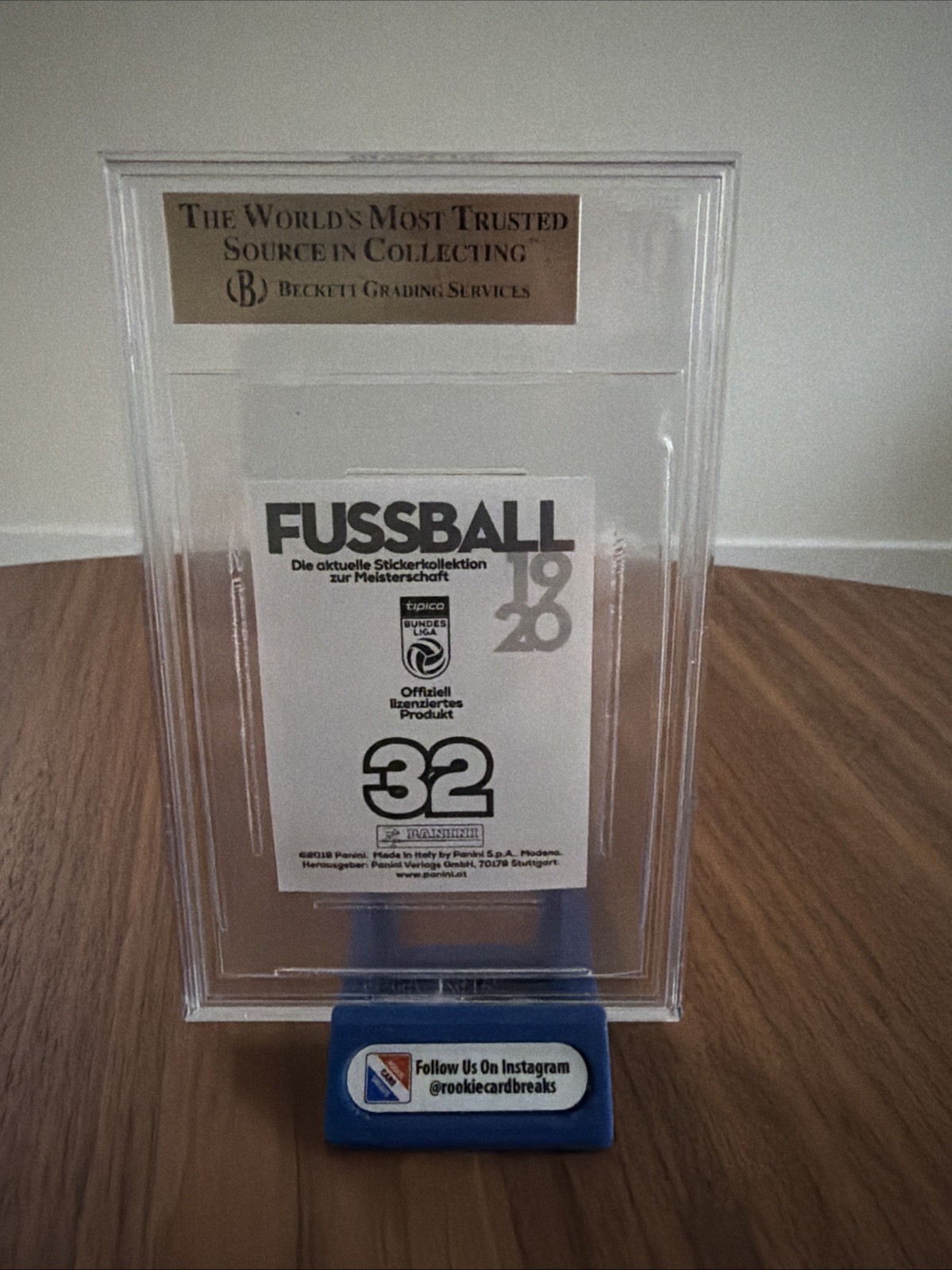2019-20 Panini Austrian Bundesliga #32 Erling Haaland Rookie Sticker BGS 9.5 USA view 2