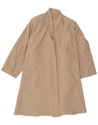 Marella Womens Overcoat UK 14 Large Beige Polyester CA30