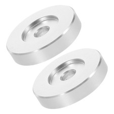 2 Pcs 45 Inch Record Adapter Album Adapters Aluminum Turntable Center