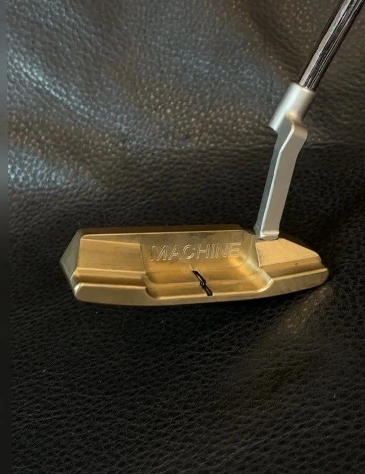 Left Hand MACHINE M1A FIXER Milled Putter ALUMINUM BRONZE Steel Shaft 35” + HC  - Image 3 of 4