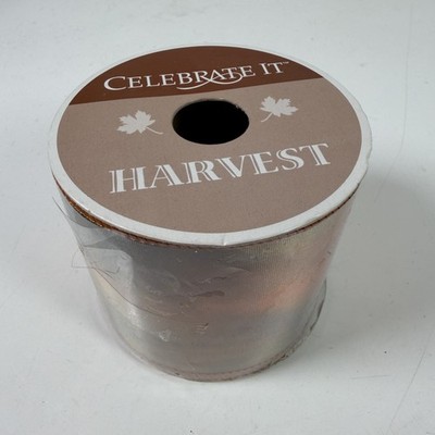 Celebrate It Harvest Ombre Wired Ribbon 2.5'' x 4 Yds Fall Autumn Decor Crafts
