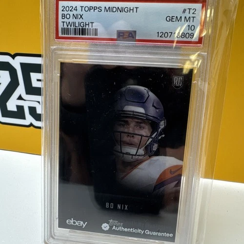 2024 Topps Midnight Bo Nix Twilight Rookie RC SSP #T-2 Broncos PSA 10