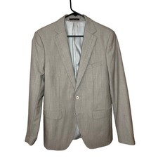 Zara Man Men's Blazer Size 38 Lt Gray Classic Fit w/Shoulder Pads Inner Pockets