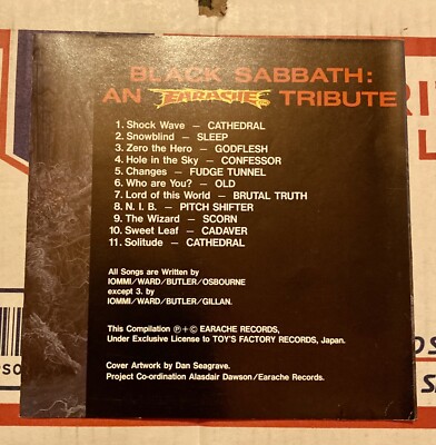 MASTERS OF MISERY-BLACK SABBATH:AN EARACHE TRIBUTE CD