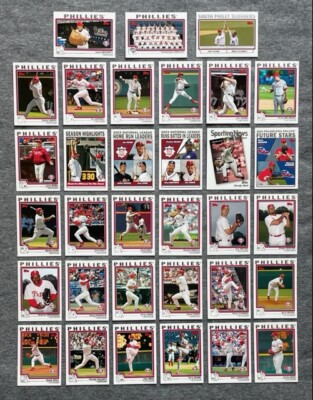 2004 Topps Philadelphia Phillies Team Set (ALL 33 CARDS) SUPER SHARP Factory Set
