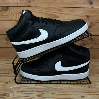 Nike Trainers Womens Size UK Court Vision Mid Black White