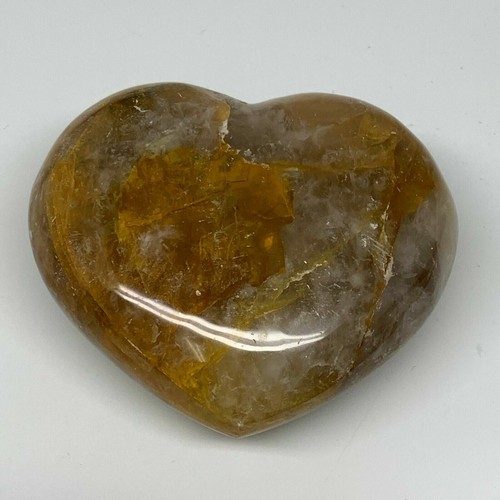 193.9g,2.5"x2.8"x1.2" Natural Orange Quartz Heart Crystal Reiki Energy,B3464 - Picture 9 of 11