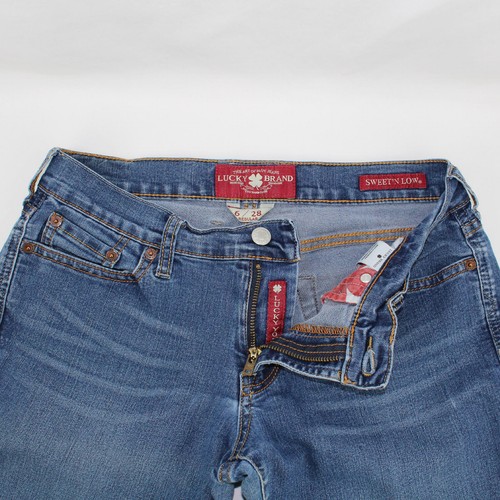 Lucky Brand Denim Jeans Womens Sweet N Low Sz 6 Regular Red Shamrock Pockets - Picture 9 of 12