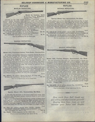 1925 PAPER AD Savage Marlin Repeating Rifle Model 1899 1920 93 1914 1922 - 第 1/2 張圖片