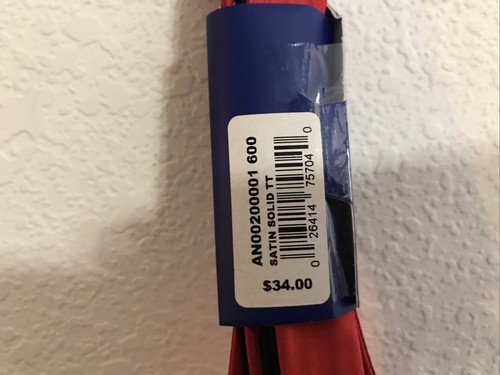 Apt. 9 Corbata de satén roja para hombre $34 (APO-88-2) - Imagen 3 de 4