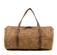 New Canvas Duffel Bag – 21” for Travel, Gym / Weekender, Leather Trim