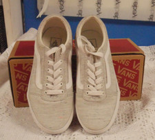 NIB VANS GIRLS WARD SPECKLE GRAY LOW SKATE SHOES SZ 1