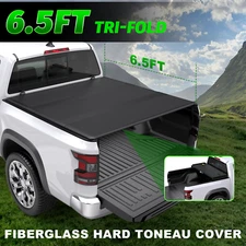 6.5FT 78" FRP+PP 3-Fold Hard Bed Tonneau Cover For 2016-2024 Nissan Titan XD