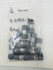 Parker Tube Union 8-8HBZ-316 1/2" Tube OD x 1/2" Tube OD STAINLESS PACK OF 10