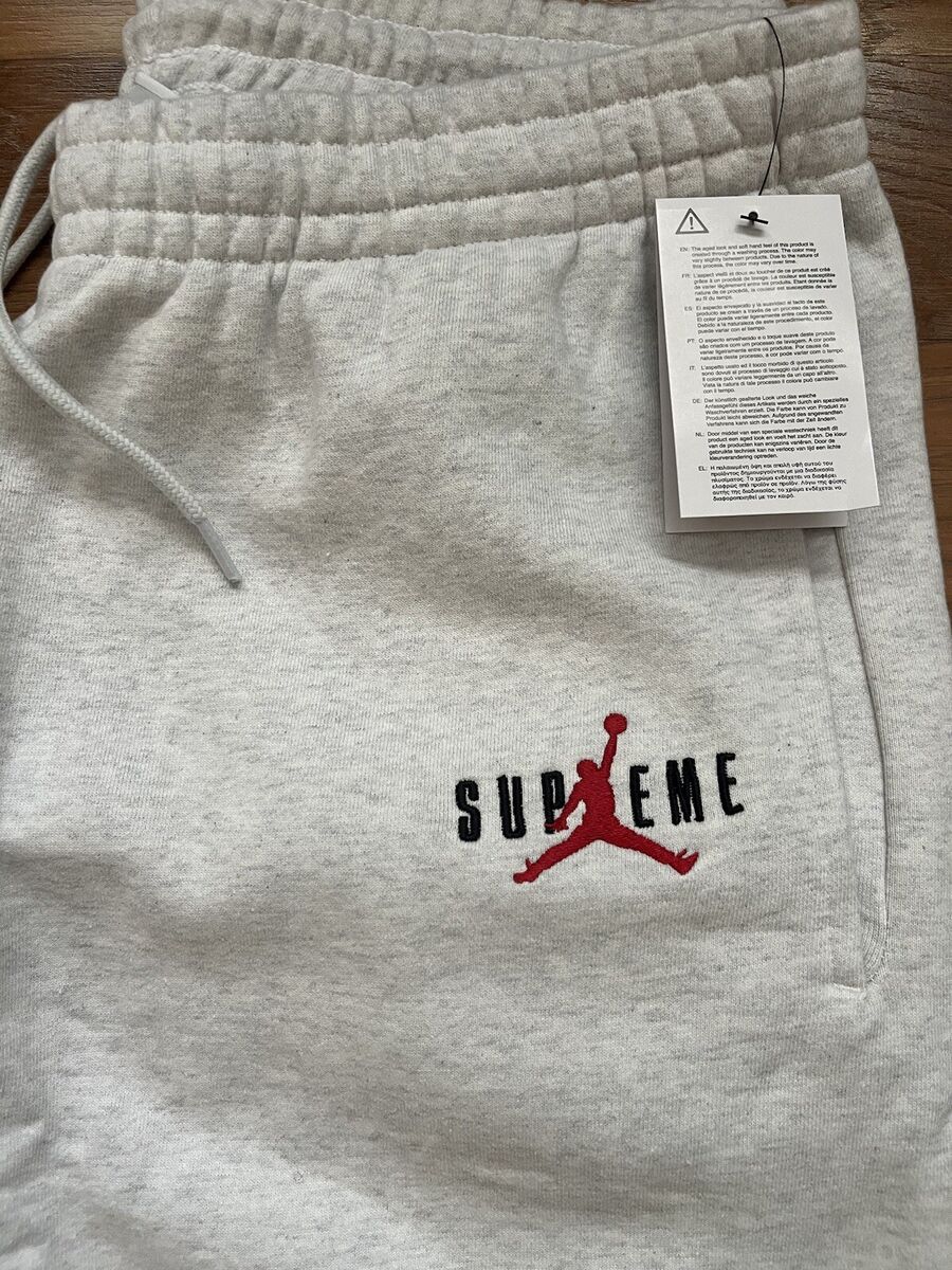 Supreme Jordan Sweatpants Ash grey Size XL (FW24) | eBay Supreme Jordan Sweatpants Ash grey Size XL (FW24) | eBay