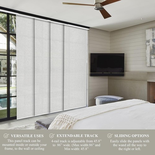 Sliding Door Blinds , Sliding Glass Vertical Blinds for Patio Doors , Room Di... - Picture 2 of 24