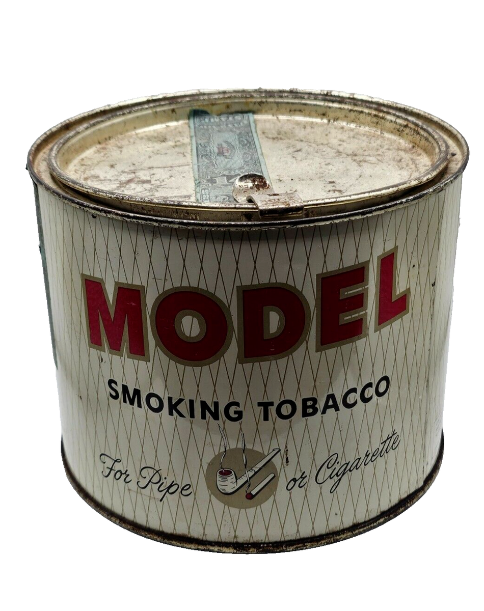 model tobacco MODEL Smoking Tobacco VINTAGE TIN with LID RARE Tobacciana COLLECTIBLE  (Pipe)