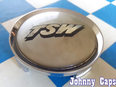 TSW Wheels [61] CHROME & SILVER Center Cap # N/A. BLANK.   (QTY. 1)  