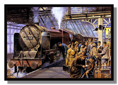 Royal Scot Class gezogener Zug und Evakuierte bei Euston kostenlose P & P UK
