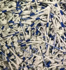 New Pride PTS Evolution Golf Tees White/Blue 3 1/4 (100)  -Free Ship