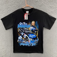 VINTAGE NASCAR T Shirt Men Medium Black Mark Martin Viagra Big Graphic 2002 New