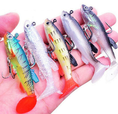 5PCS Soft Fishing Lure Jigs Head Hook Swimbait Wobblers 13g Soft Artificial Bait | eBay 5PCS Soft Fishing Lure Jigs Head Hook Swimbait Wobblers 13g Soft Artificial Bait | eBay