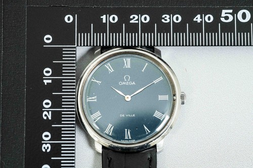 RARE *NEAR MINT* Vintage OMEGA De Ville TOOL.104 Manual Winding Navy Roman Men's - Picture 13 of 14