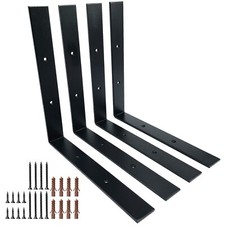 Shelf Brackets Heavy Duty Scaffold Industrial Matt Black Steel with fittings