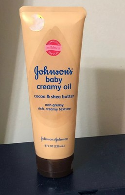 Used Johnson S Baby Creamy Oil Cocoa Shea Butter 8 Oz Discontinued Ebay