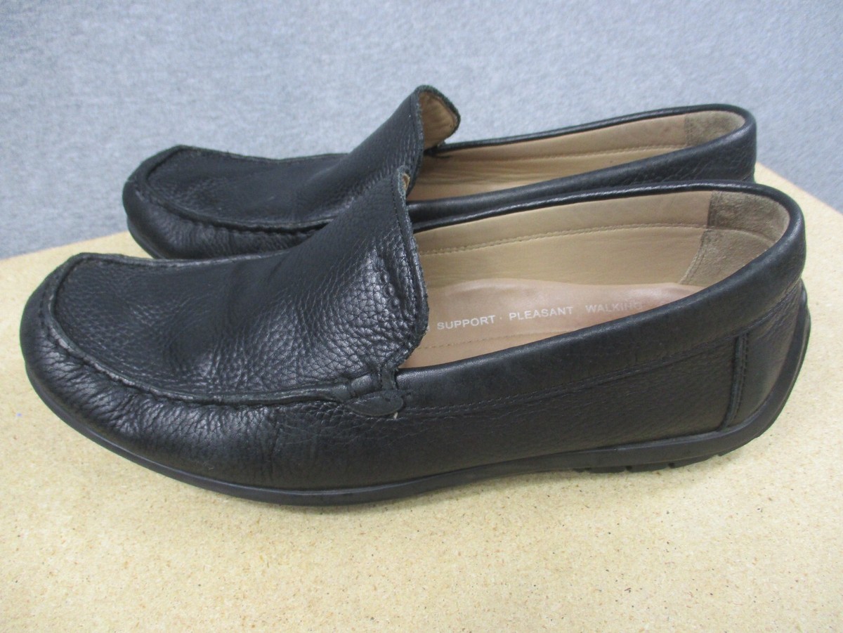 Ecco Black Leather Slip-on Driving Loafer Shoes size EUR 44  display picture 3