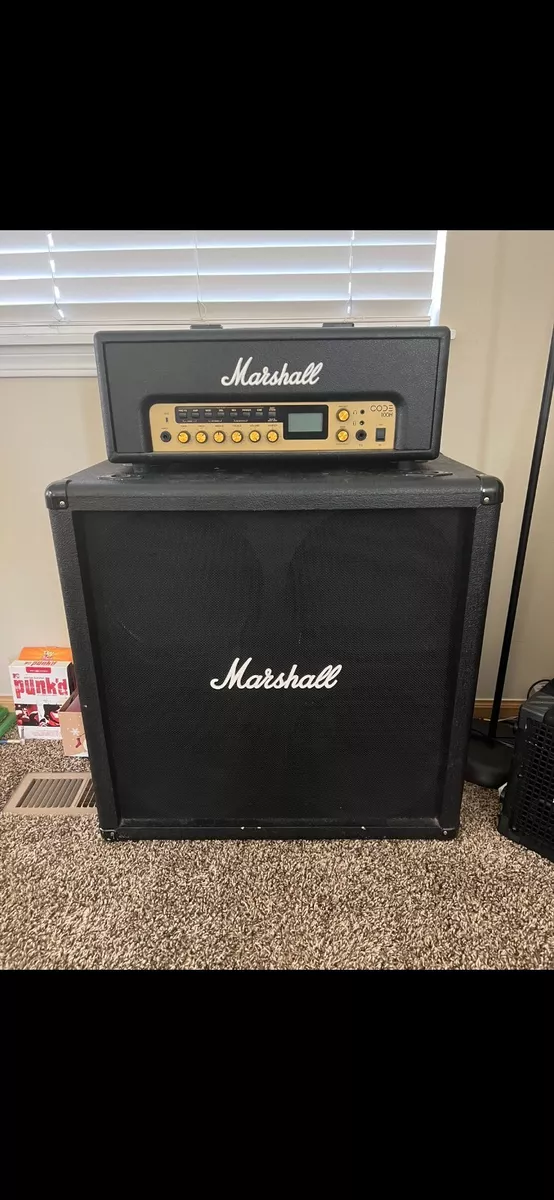 Marshall CODE100H head with vintage cab.