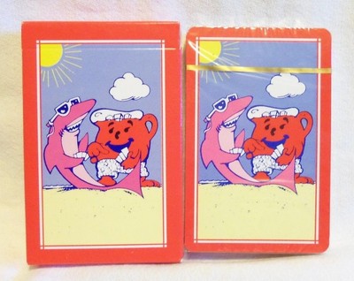 Brand New Vtg Kool Aid Man Amp Sharkleberry Fin At Beach Playing Cards Fast Ship Ebay