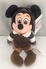 Disney Store Pilot Mickey Mouse Mini Bean Bag Plush With Tag 9  New