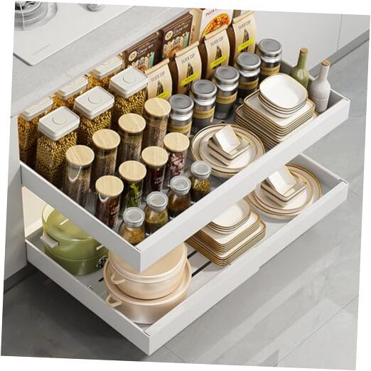 Pull Out Cabinet Organizer, Under Sink Slide Out Expandable Drawers Width